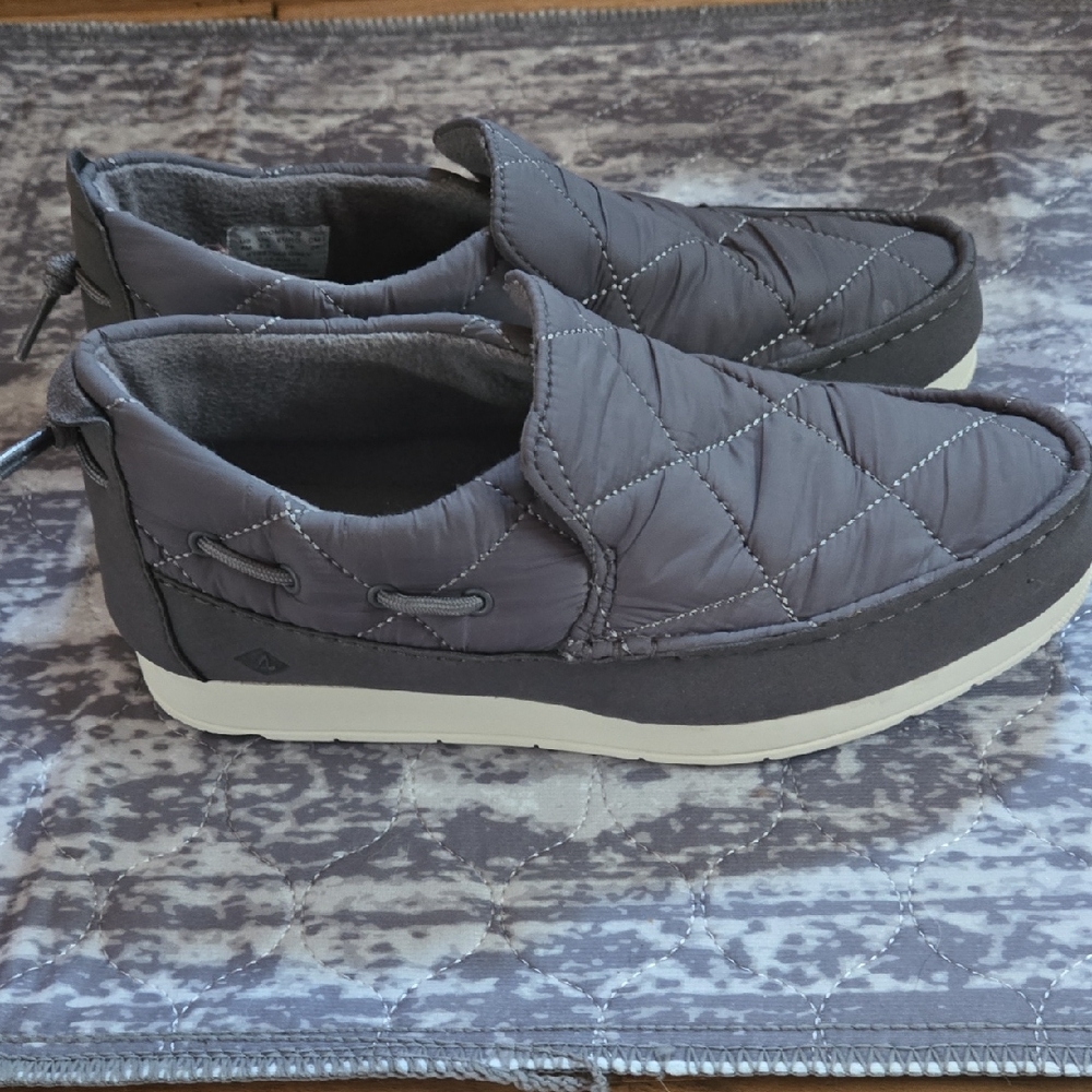 Sperry Quilted Slip-On Shoes - Gray Size 8